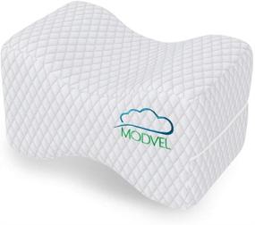 img 4 attached to 🔸 MODVEL Orthopedic Knee Pillow - Memory Foam Cushion for Hip, Sciatica, and Lower Back Pain Relief - Provides Support and Comfort (MV-104) - White