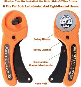 img 1 attached to 🧵 146-Piece Rotary Cutter Kit: 45mm Tool with 5 Extra Blades, Cutting Mat, Tape Measure, Carving Knife, Storage Bag, Sewing Clips - Ideal for Crafts, Clothing Making, Sewing, Needlework.