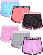 🏃 assorted tko girls' active shorts - perfect for active girls' clothing logo