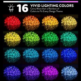 img 3 attached to 2 Pack 39FT (78FT Total) RGB Globe String Lights with Crystal Ball, Color Changing Fairy Lights with 120 LEDs, Remote Control Christmas Lights for Indoor Outdoor Decor, Patio Yard Home