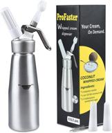 🍦 profaster whipped cream dispenser - 1 pint professional whip cream canister with 15 unique cream recipes for homemade whipped cream. utilize 8g n2o whip cream dispenser chargers (chargers not included) logo