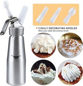 img 3 attached to 🍦 ProFaster Whipped Cream Dispenser - 1 Pint Professional Whip Cream Canister with 15 Unique Cream Recipes for Homemade Whipped Cream. Utilize 8g N2O Whip Cream Dispenser Chargers (Chargers Not Included)