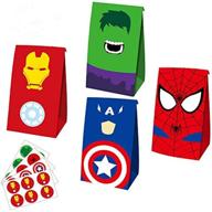 24 pcs superhero goodie bags with stickers for kids - perfect for superhero themed parties логотип