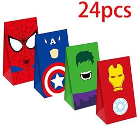 img 3 attached to 24 PCS Superhero Goodie Bags with Stickers for Kids - Perfect for Superhero Themed Parties