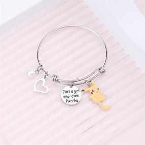 img 2 attached to Adorable Bracelet Donkey Hippos Eeyore Daisy Hello Kitty Spongebob Cartoon Charm Bracelet: A Girl's Dream Accessory!