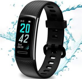 img 4 attached to 📱 Waterproof High-End Fitness Tracker HR, Smart Band Calorie Counter with Heart Rate and Sleep Monitor, Activity Trackers for Health, Step Counter and Pedometer Walking (Black)