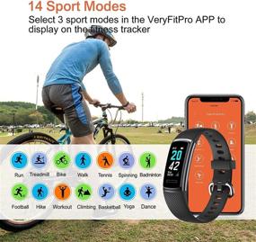 img 2 attached to 📱 Waterproof High-End Fitness Tracker HR, Smart Band Calorie Counter with Heart Rate and Sleep Monitor, Activity Trackers for Health, Step Counter and Pedometer Walking (Black)