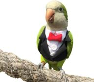 🐦 pet bird flight suit for parrots, african greys, parakeets, cockatiels, sun conures - cute school uniform tuxedo business suit for christmas party, birthday, pet shows, cosplay, and photo props logo