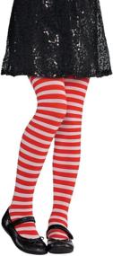 img 1 attached to Amscan Red White Striped Tights