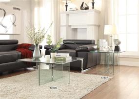 img 1 attached to 🔲 Homelegance Alouette 26-Inch Clear All Glass Square End Table