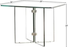 img 3 attached to 🔲 Homelegance Alouette 26-Inch Clear All Glass Square End Table