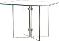 🔲 homelegance alouette 26-inch clear all glass square end table logo