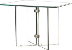 img 4 attached to 🔲 Homelegance Alouette 26-Inch Clear All Glass Square End Table