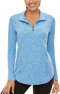 stay cozy and stylish with luranee women's long sleeve 1/4 zip pullover for athletic adventures логотип