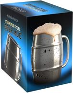 🍺 nuvantee beer mug – premium stainless steel mug with lid – 16.9 oz double wall insulated – perfect gift for men logo