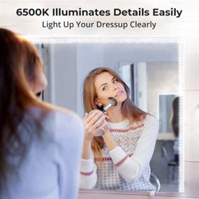 img 3 attached to 🔆 MINGER 16.4ft Dimmable White LED Strip Lights Kit - 6500K Bright White Daylight, 300 LEDs for Vanity Mirror, Wardrobe, Dressing Table, Kitchen, Christmas