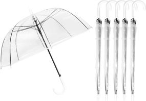 img 4 attached to ☔ Stay Dry in Style with R HORSE Transparent Waterproof Automatic Umbrellas