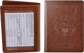 img 4 attached to Passport Vaccine Holder Leather Burgundy Travel Accessories