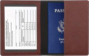 img 3 attached to Passport Vaccine Holder Leather Burgundy Travel Accessories