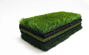 img 2 attached to 🏌️ GOLFIT 3-in-1 Foldable Golf Hitting Mat - Premium Quality Realistic Multi-Length Grass - Portable Practice Turf Backyard or Indoor Chipping Mat