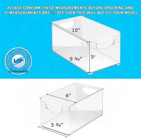 img 3 attached to 📦 Lifetime Appliance Parts Clear Storage Bin with Handle • Kitchen Refrigerator, Cabinet & Food Pantry Organizer • 10" x 5" x 6