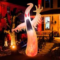 👻 urvoix 12 ft halloween inflatables ghost - outdoor christmas decorations, blow up ghost with led lights for yard garden lawn party holiday halloween decor logo