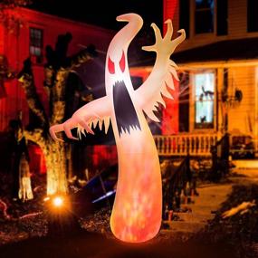 img 4 attached to 👻 Urvoix 12 FT Halloween Inflatables Ghost - Outdoor Christmas Decorations, Blow Up Ghost with LED Lights for Yard Garden Lawn Party Holiday Halloween Decor