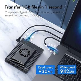 img 3 attached to 🔌 ineo Dual-Bay NVMe Docking Station, USB C to NVMe SSD Enclosure for M Key PCIe 2242 2260 2280 M.2 SSDs with Offline Clone Duplicator - SSD Not Included [2608]