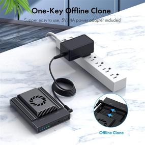 img 2 attached to 🔌 ineo Dual-Bay NVMe Docking Station, USB C to NVMe SSD Enclosure for M Key PCIe 2242 2260 2280 M.2 SSDs with Offline Clone Duplicator - SSD Not Included [2608]