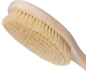 img 3 attached to 🛁 Beechwood Bath and Shower Brush by Redecker, 17-3/4 inch Handle for Hard-to-Reach Areas, Natural Pig Bristle Fibers to Exfoliate Skin, Made in Germany