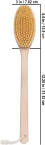 img 2 attached to 🛁 Beechwood Bath and Shower Brush by Redecker, 17-3/4 inch Handle for Hard-to-Reach Areas, Natural Pig Bristle Fibers to Exfoliate Skin, Made in Germany