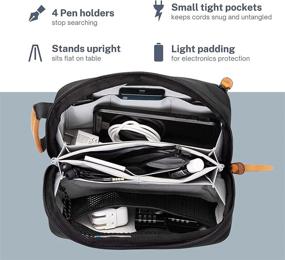 img 2 attached to Black Tech Bag: Optimized Travel Electronics Organizer