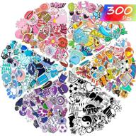 🔥 300-piece mixed water bottle stickers | colorful, durable vinyl laptop stickers | aesthetic & waterproof trendy decals for water bottles, laptop decoration – mixed styles logo