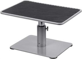 img 4 attached to Monoprice Universal Monitor Riser Stand - Silver: Elevate Your Monitor by 4.7 to 6.7 Inches - Workstream Collection