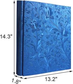 img 3 attached to 📸 600-Pockets Leather Cover Photo Album 4x6 with Large Capacity for Baby, Family, Wedding, and Anniversary - Blue