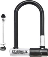 🔒 kryptonite kryptolok mini-7 u-lock bicycle lock with flexframe-u bracket & gravity security wheelboltz - black & silver | high security bike lock logo