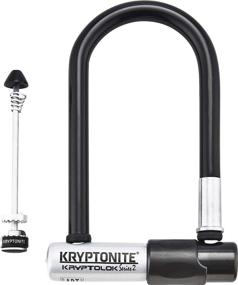 img 3 attached to 🔒 Kryptonite Kryptolok Mini-7 U-Lock Bicycle Lock with FlexFrame-U Bracket & Gravity Security WheelBoltz - Black & Silver | High Security Bike Lock