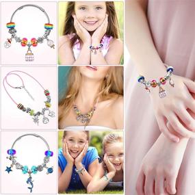 img 3 attached to 🎁 Thrilez 90-Piece DIY Charm Bracelet Making Kit for Girls – Perfect Gift for Ages 7-12, Includes Jewelry Beads and Bracelet Charms – Ideal for Girls, Kids, Teens, and Adults