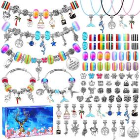 img 4 attached to 🎁 Thrilez 90-Piece DIY Charm Bracelet Making Kit for Girls – Perfect Gift for Ages 7-12, Includes Jewelry Beads and Bracelet Charms – Ideal for Girls, Kids, Teens, and Adults