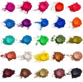 img 1 attached to 🎨 Chameleon Colors Mica Powder Kit - 25 Vibrant Shades for Epoxy Resin, Nail Art, Makeup Pigment - 125g (5g per Color)