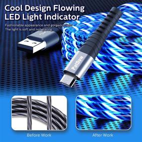 img 1 attached to 🔵 PatDow LED Заполняющий световой кабель Micro USB 3FT - Быстрая зарядка Андроид-зарядного устройства для Huawei Mate SE, Samsung Galaxy S7/S6/J7 и других (синий)