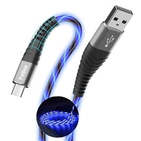 img 4 attached to 🔵 PatDow LED Заполняющий световой кабель Micro USB 3FT - Быстрая зарядка Андроид-зарядного устройства для Huawei Mate SE, Samsung Galaxy S7/S6/J7 и других (синий)