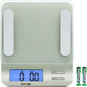 img 4 attached to Accuweight 207 Silver Digital Kitchen Food Scale – Multifunctional with Large Backlit Display, Easy-to-Clean Tempered Glass, and Precision Measuring