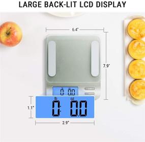 img 1 attached to Accuweight 207 Silver Digital Kitchen Food Scale – Multifunctional with Large Backlit Display, Easy-to-Clean Tempered Glass, and Precision Measuring