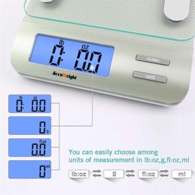 img 2 attached to Accuweight 207 Silver Digital Kitchen Food Scale – Multifunctional with Large Backlit Display, Easy-to-Clean Tempered Glass, and Precision Measuring