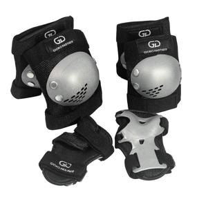 img 4 attached to 👧 Kids Protective Gear Set for Skating, Cycling, Rollerblading, Scooter, Skateboard - Soft Knee Pads, Elbow Pads, Wrist Guards for Children Toddlers - Suitable for Boys Girls (Round, Silver, M)