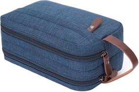 img 3 attached to 🧴 Waterproof Blue Men's Toiletry Bag: Dopp Kit for Travel, Shaving, Shower - Cosmetics Organizer