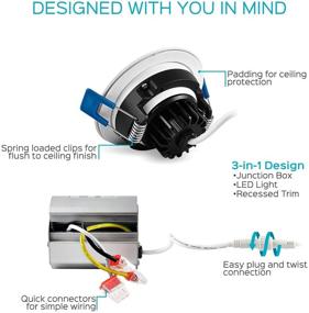 img 3 attached to 💡 Industrial Electrical Lighting Components: Luxrite Recessed Junction Dimmable Downlight