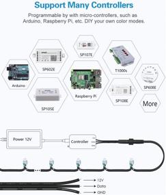 img 1 attached to ALITOVE WS2811 12V LED Pixels 100pcs Addressable RGB LED String Lights: Waterproof, Programmable, and High-Quality