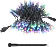 alitove ws2811 12v led pixels 100pcs addressable rgb led string lights: waterproof, programmable, and high-quality logo